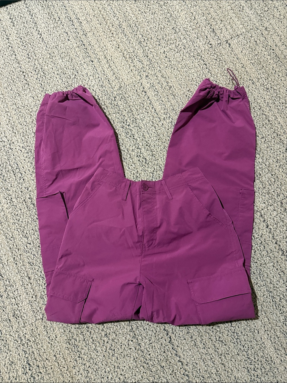 Love Tree Magenta Cargo Sweatpants with Drawstring Ankles
